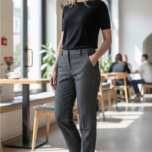 Express Black and Gray Women's Trousers
